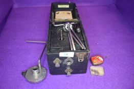 An early 20th century portable gramophone record player Peter Pan