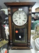 A reproduction quartz movement wall clock