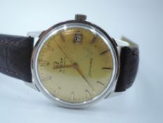 A gent's vintage Omega Seamaster automatic wrist watch having baton numeral dial with date
