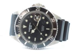A gent's Blandford SA Meteor quartz Diving wrist watch having baton and dot numeral dial and date
