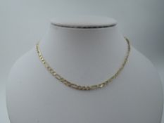 A 9ct gold figaro chain, approx 18' & 21.3g