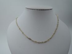A 9ct gold fancy link necklace , approx 18' & 5.6g