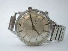 A Jaeger Le Coultre Memovox automatic wrist watch no:1269308 having baton numerals, date aperture