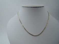 A 9ct gold flat curb chain, approx 18' & 4.9g