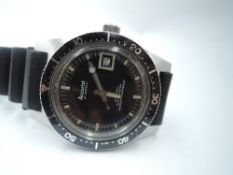 A gent's Accurist Shockmaster Superwaterproof 600m automatic wrist watch having baton numeral dial