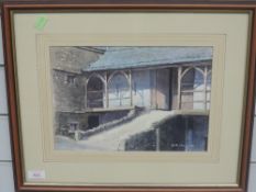 A watercolour, D R Mounsey, Town End Barn, 20 x 30cm, plus frame and glazed