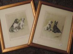 A pair of re-prints, after Cecil Aldin, dog interest, The Two Scamps, and The Two Sportsmen, 25 x