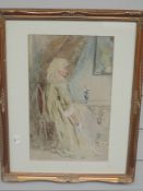 A watercolour, J H B, attributed to John Hodges Benwell, The Duchess, initialled and attributed