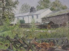 A watercolour, Jill M Aldersley, Wet Day Watendlath, signed, 27 x 36cm, plus frame and glazed