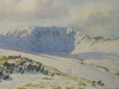 A watercolour, Jill M Aldersley, Helvellyn, signed, 36 x 49cm, plus frame and glazed