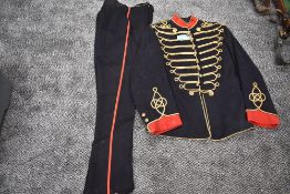 A Victorian Royal Artillery Uniform , Jacket and Trousers with RA Buttons present