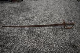 A 19th century British Cavalry Troopers Sword 1821 Pattern, no scabbard, blade length 82cm,