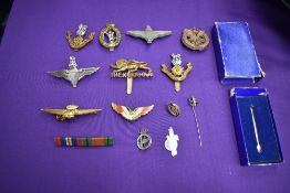 A collection of Military Badges belonging to Harold Riley, in a previous sale we sold his diaries on