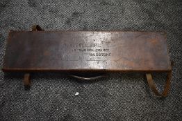 A leather Shot Gun Case having fitted interior retailed by Army & Navy Cooperative Society Ltd Gun