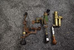 Three vintage hand Gun Cartridge Making Machines