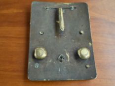A George III Brass Silver Gilt Military Shoulder Plate still showing signs of silver gilt in