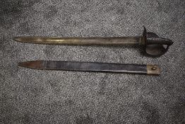 A mid 19th century German Naval Cutlass, marked to blade A&E Holler Solingen, blade length 66cm,