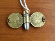 A piece of South Africa Boar war Trench Art, two gold South African 1/2 Pond Coins dated 1897 & 1895