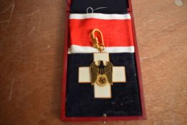 A possible German WW2 Social Welfare Medal, 1st class with ribbon in case, needs viewing