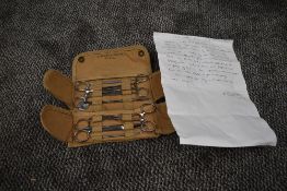 A WW2 USA Medical Kit by J Sklar MFG Co, Pocket Case MD USN said to have been possibly used by