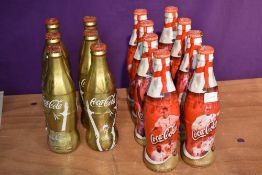 Fourteen bottles Coca-Cola promoting World Cup 2002 featuring England players and World Cup 2010