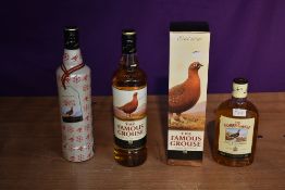 Four bottles of Famous Grouse Scotch Whisky, 40% vol 70cl in card box, 40% vol 70cl x2 and 43% vol