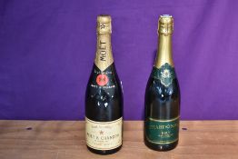 A bottle of Moet & Chandon Brut Imperial Champagne, 75cl 12% Vol and a bottle of Chardonnay Brut