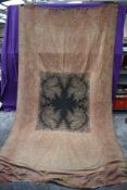 A Victorian Paisley wool crinoline shawl, around 1860s/1870s.