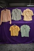 A collection of ladies 1940s and 50s blouses.
