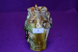 An studio art pottery vase by Felix Tardieu, Menton France 16cm tall having had restoration