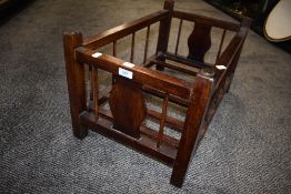 A traditional wooden Dolls Crib, length 62cm