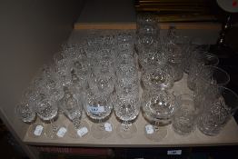 A fine selection of clear cut and crystal wine claret whiskey and similar glasses