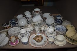 A selection of tea cups and saucers including Royal Doulton the Kirkwood