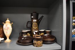 A part coffee service by Denby in the Arabesque design