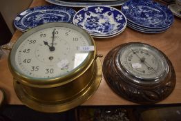 A vintage brass cased ships clock by Smiths Astral AP160174