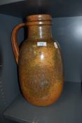 A mid century West German pottery vase marked Scheurich Keramik 417-42