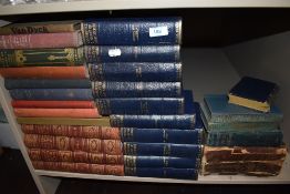 A selection of library volumes including Library of short stories and British nation etc