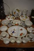 A selection of dinner and tea wares by Royal Worcester in the Evesham design