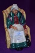 A Royal Doulton figure study forty wink on green back stamp