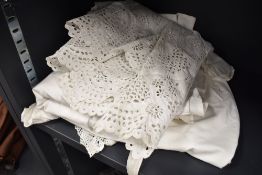 A collection of Victorian / Edwardian corset covers night dresses split leg knickers and similar