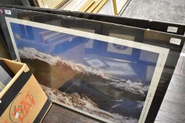 Two photographic prints framed including Highland scenes