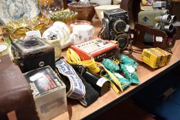 A selection of cameras and super 8mm including Voightlander SuperB and Eumig electric R