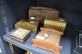 A selection of trinket jewellery and similar boxes and cases
