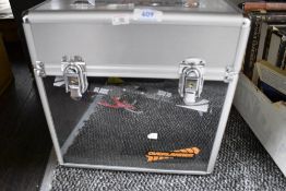 A Spektrum Dx4e remote control helicopter in case