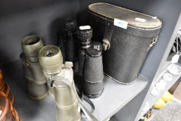 Two pairs of binoculars including Photax 10x50 and Dia Stone 8x 20x50