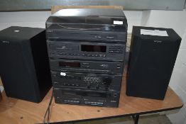 A Sony hifi system and speakers
