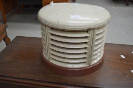 A vintage 'beehive' style heater, converted to lamp