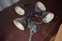 A selection of industrial lights and fittings