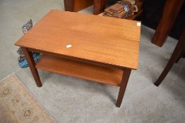 A vintage teak coffee table of small proportions, approx. 64 x 43cm