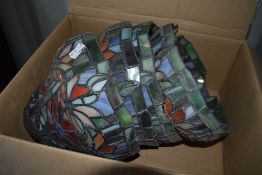 A selection of Tiffany style lampshades